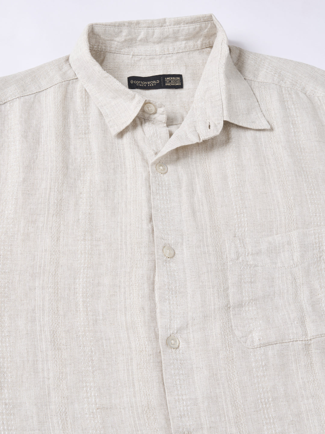 Men's Natural Linen Cotton Regular Fit Shirt