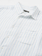 Men's Blue 100% Linen Regular Fit Shirt