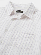 Men's Lilac 100% Linen Regular Fit Shirt