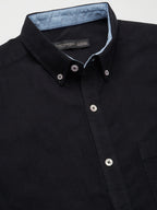 Men's Black Oxford 100% Cotton Regular Fit Shirt