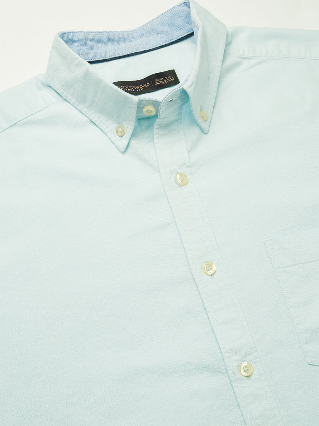 Men's Mint Oxford 100% Cotton Regular Fit Shirt