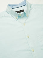 Men's Mint Oxford 100% Cotton Regular Fit Shirt