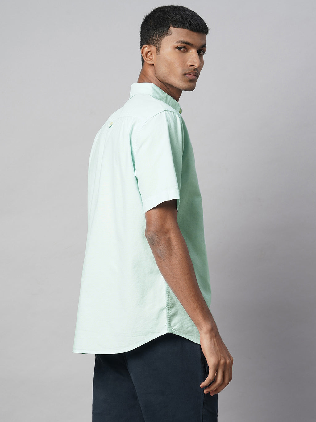 Men's Mint Oxford 100% Cotton Regular Fit Shirt