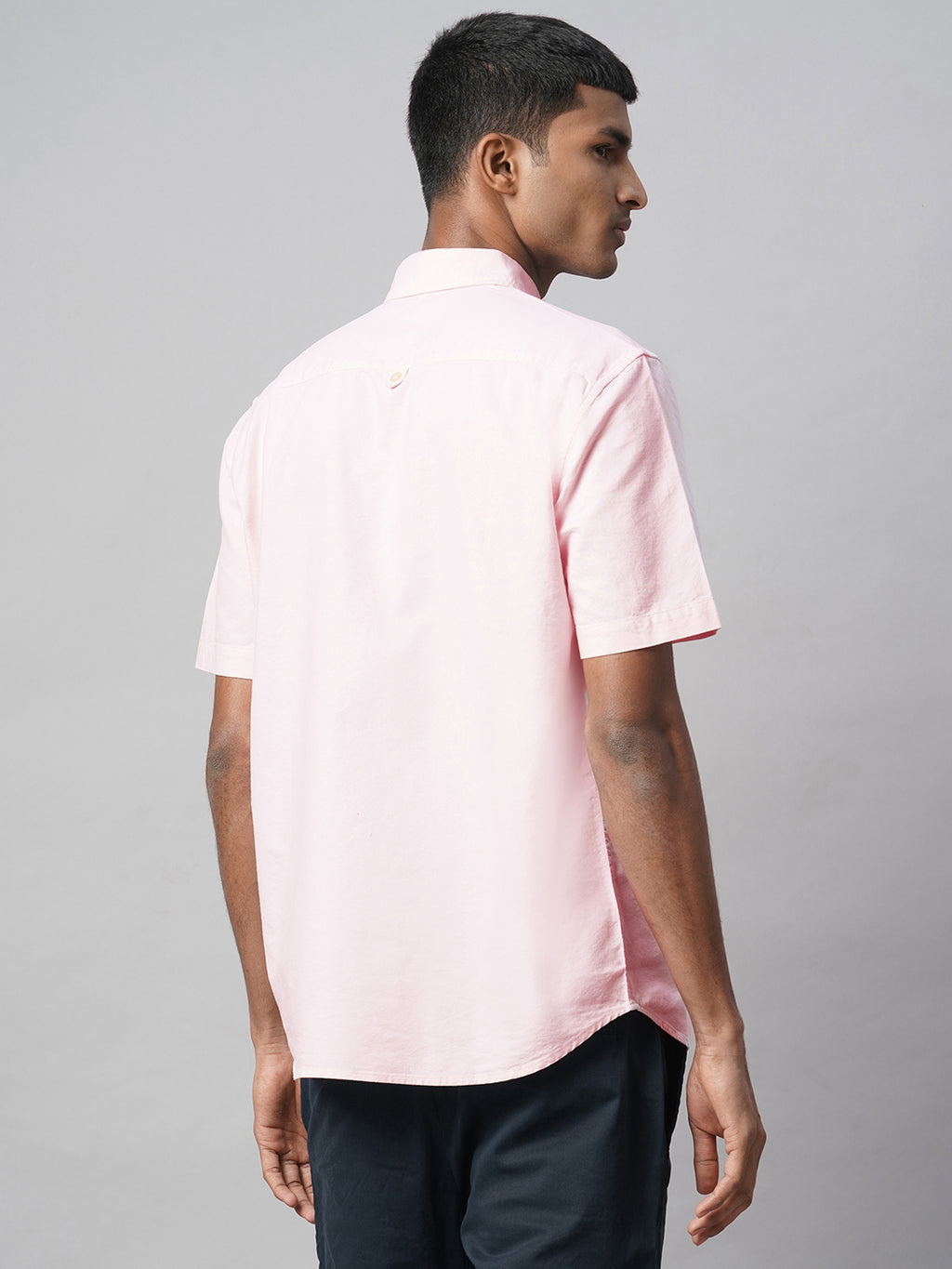 Men's Pink Oxford 100% Cotton Regular Fit Shirt