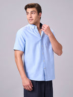 Men's Sky 100% Cotton Regular Fit Shirt
