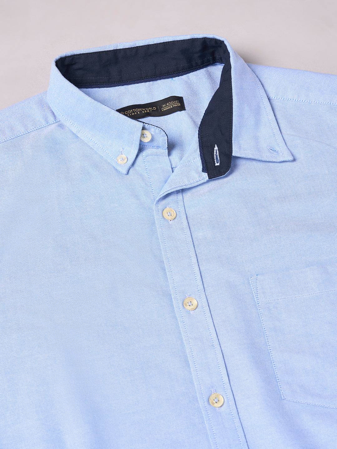 Men's Sky 100% Cotton Regular Fit Shirt
