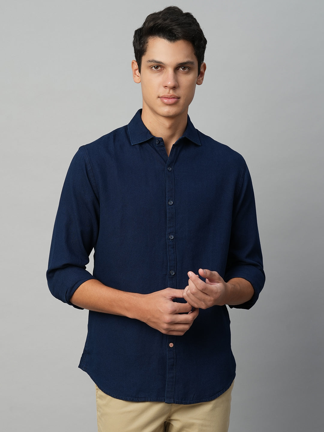 Buy Men's Cotton Casual Wear Slim Fit Shirts|Cottonworld