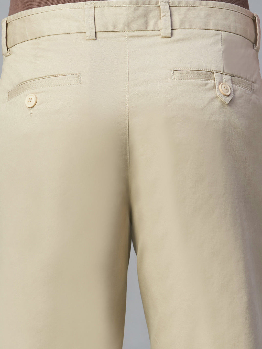 Men's Beige Cotton Lycra Regular Fit Shorts