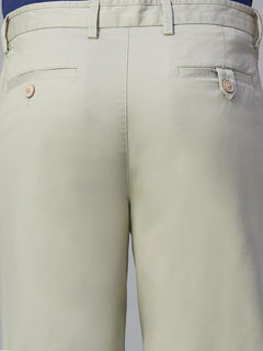 Men's Cotton Lycra Regular Fit Shorts Light Green
