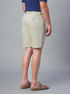 Men's Cotton Lycra Regular Fit Shorts Light Green