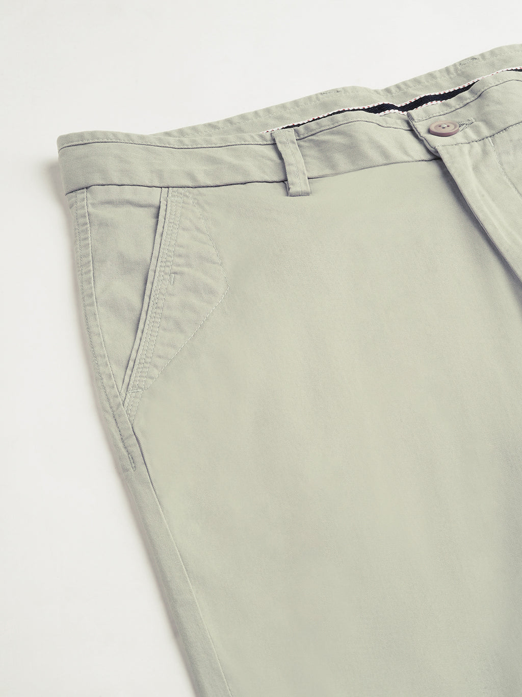 Men's Light Green Cotton Lycra Regular Fit Shorts