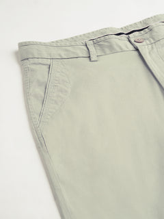 Men's Cotton Lycra Regular Fit Shorts Light Green