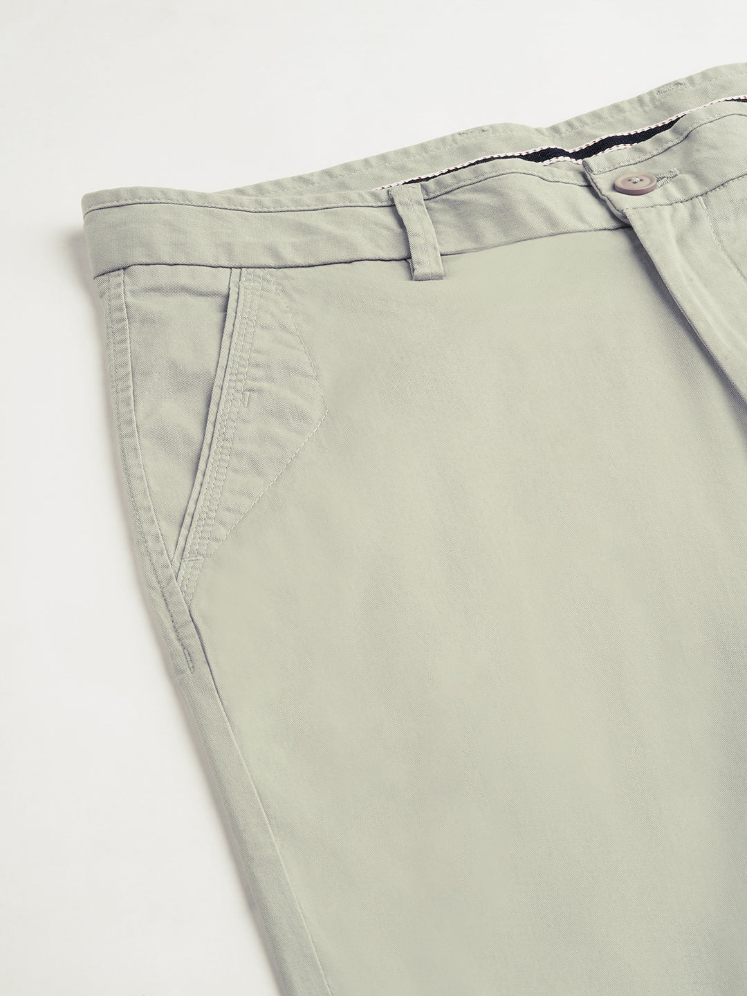 Men's Light Green Cotton Lycra Regular Fit Shorts