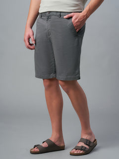 Men's Cotton Lycra Regular Fit Drawstring Shorts Navy