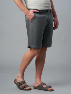 Men's Cotton Lycra Regular Fit Drawstring Shorts Navy