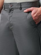 Men's Navy Cotton Lycra Regular Fit Shorts