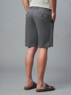 Men's Navy Cotton Lycra Regular Fit Shorts