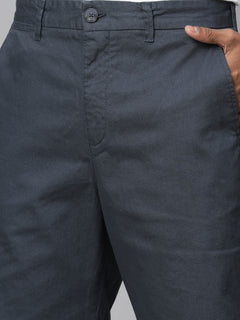 Men's Cotton Lycra Dk Blue Regular Fit Shorts