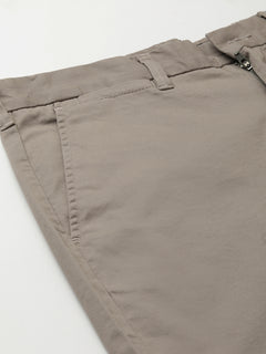 Men's Cotton Lycra Regular Fit Shorts Light Brown