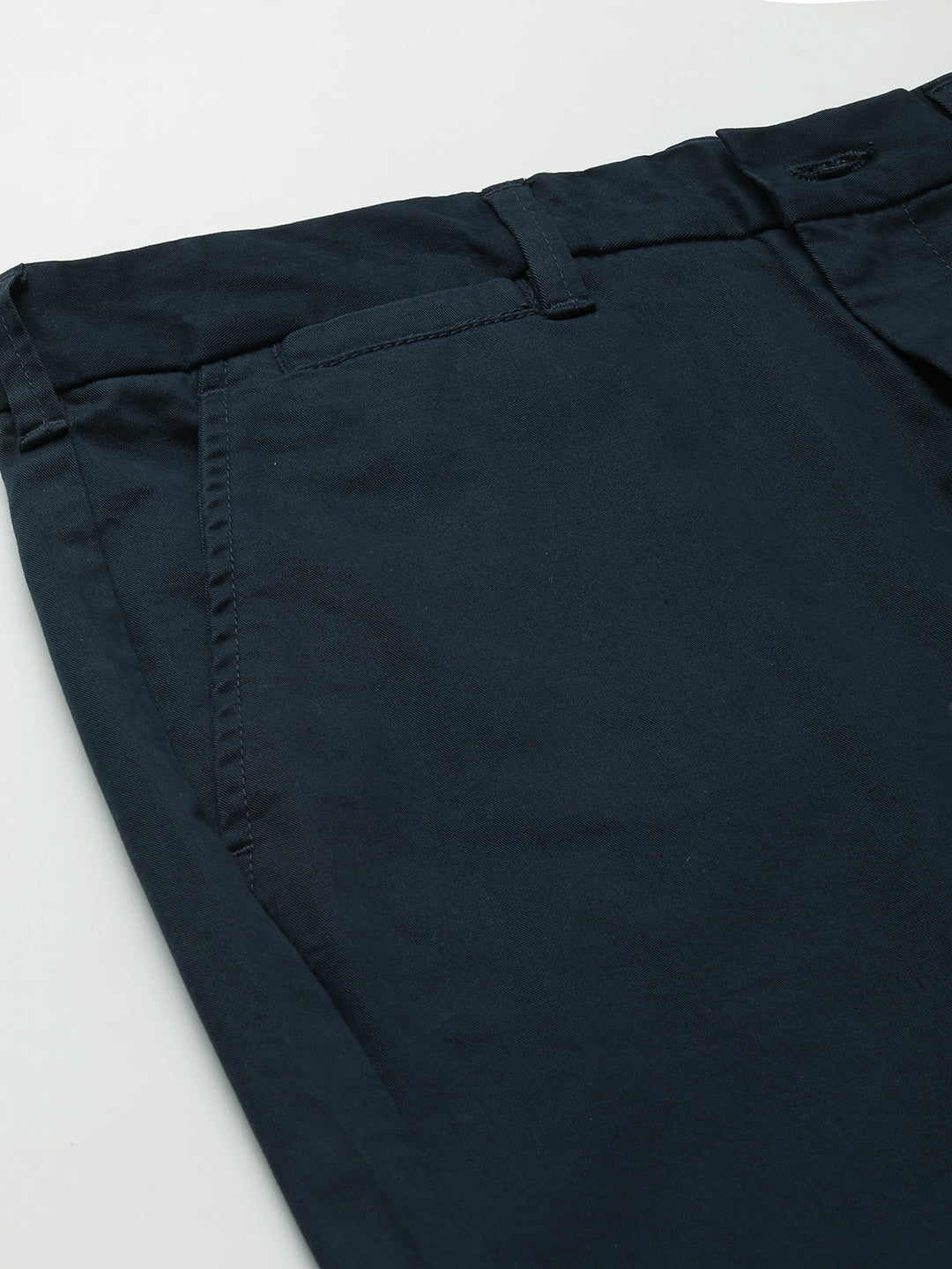 Men's Navy Cotton Lycra Regular Fit Shorts