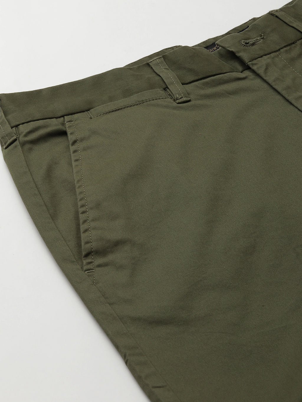 Men's Olive Cotton Lycra Regular Fit Shorts