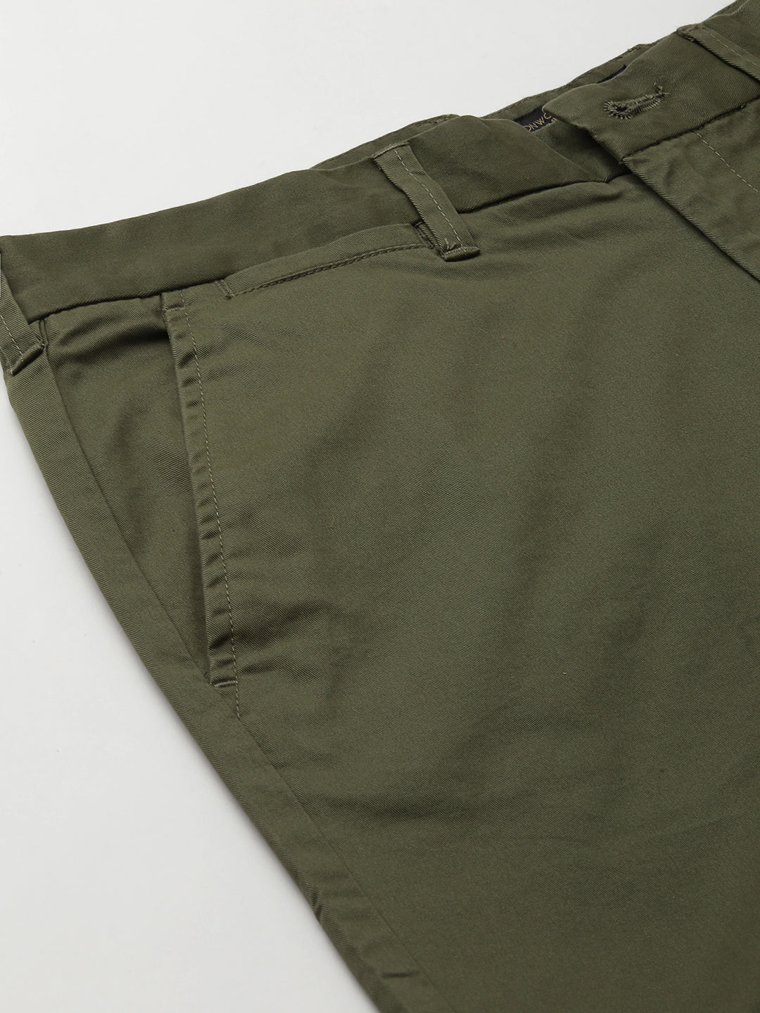 Men's Olive Cotton Lycra Regular Fit Shorts