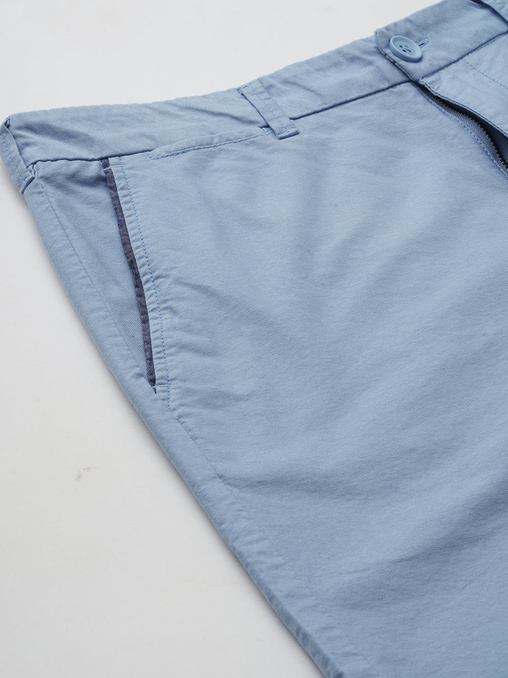 Men's Blue Cotton Regular Fit Shorts
