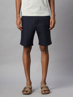 Men's 100% Cotton Regular Fit Shorts Marine Nav
