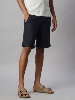 Men's 100% Cotton Regular Fit Shorts Marine Nav