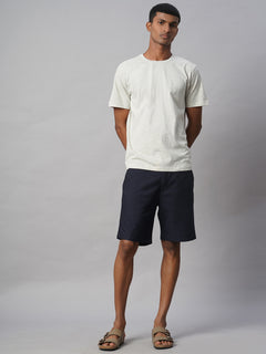 Men's 100% Cotton Regular Fit Shorts Marine Nav