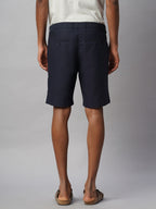 Men's Marine Nav 100% Cotton Regular Fit Shorts
