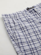 Men's Blue 100% Cotton Regular Fit Shorts