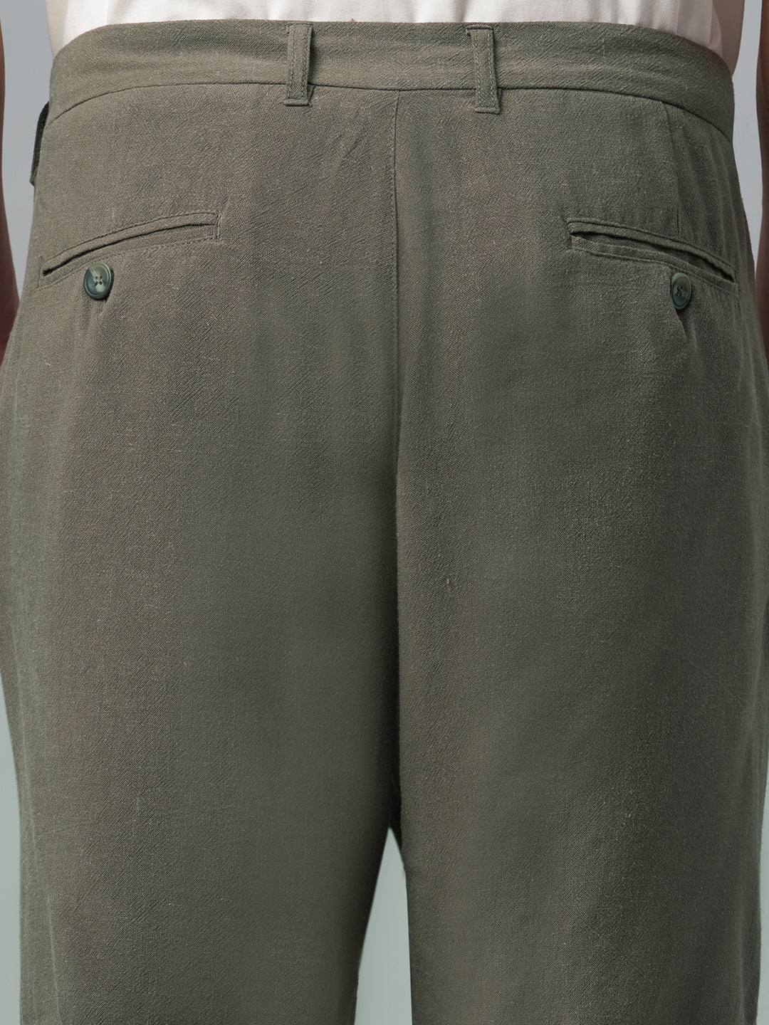 Men's Darkoliveg Linen Viscose Regular Fit Shorts
