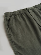 Men's Darkoliveg Linen Viscose Regular Fit Shorts