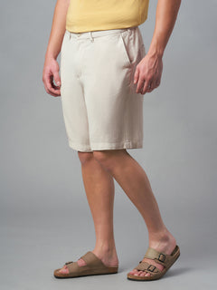 Men's Viscose Regular Fit Shorts Natural Linen