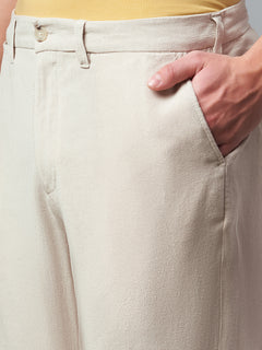 Men's Viscose Regular Fit Shorts Natural Linen