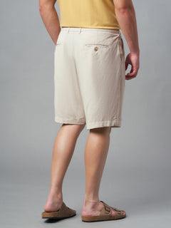 Men's Viscose Regular Fit Shorts Natural Linen