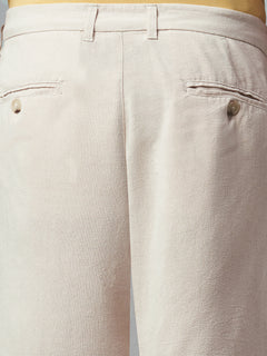 Men's Viscose Regular Fit Shorts Natural Linen
