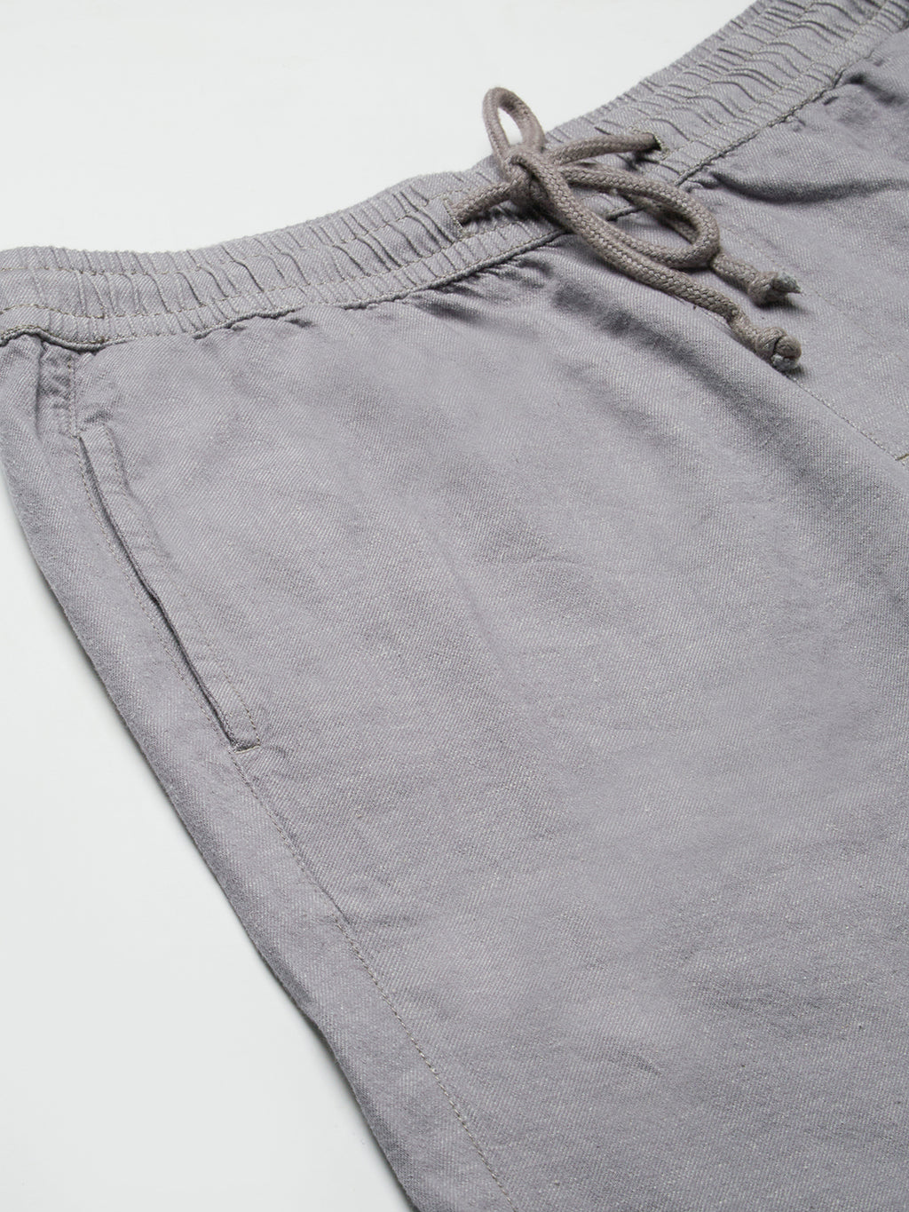 Men's Grey 100% Cotton Regular Fit Shorts