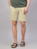 Men's Natural 100% Cotton Regular Fit Shorts