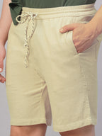 Men's Natural 100% Cotton Regular Fit Shorts
