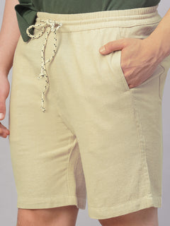 Men’s Cotton Regular Fit Solid Short Natural