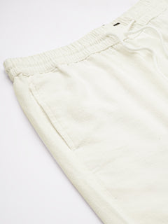 Men’s Cotton Regular Fit Drawstring Short White