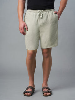 Men’s Cotton Linen Regular Fit Short Lt Brown