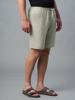 Men’s Cotton Linen Regular Fit Short Lt Brown