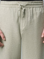 Men's Lt Brown Cotton Linen Regular Fit Shorts
