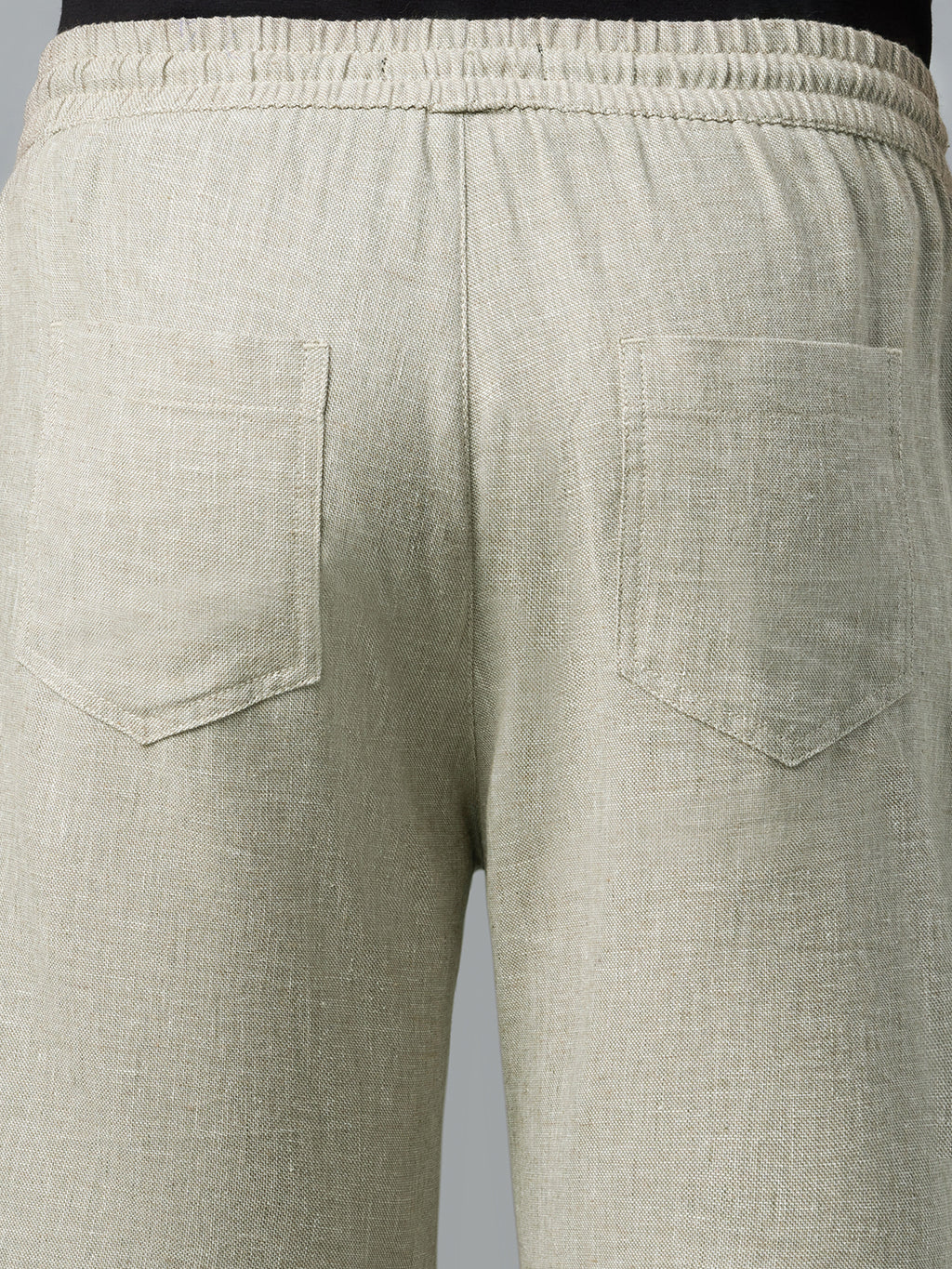 Men's Lt Brown Cotton Linen Regular Fit Shorts