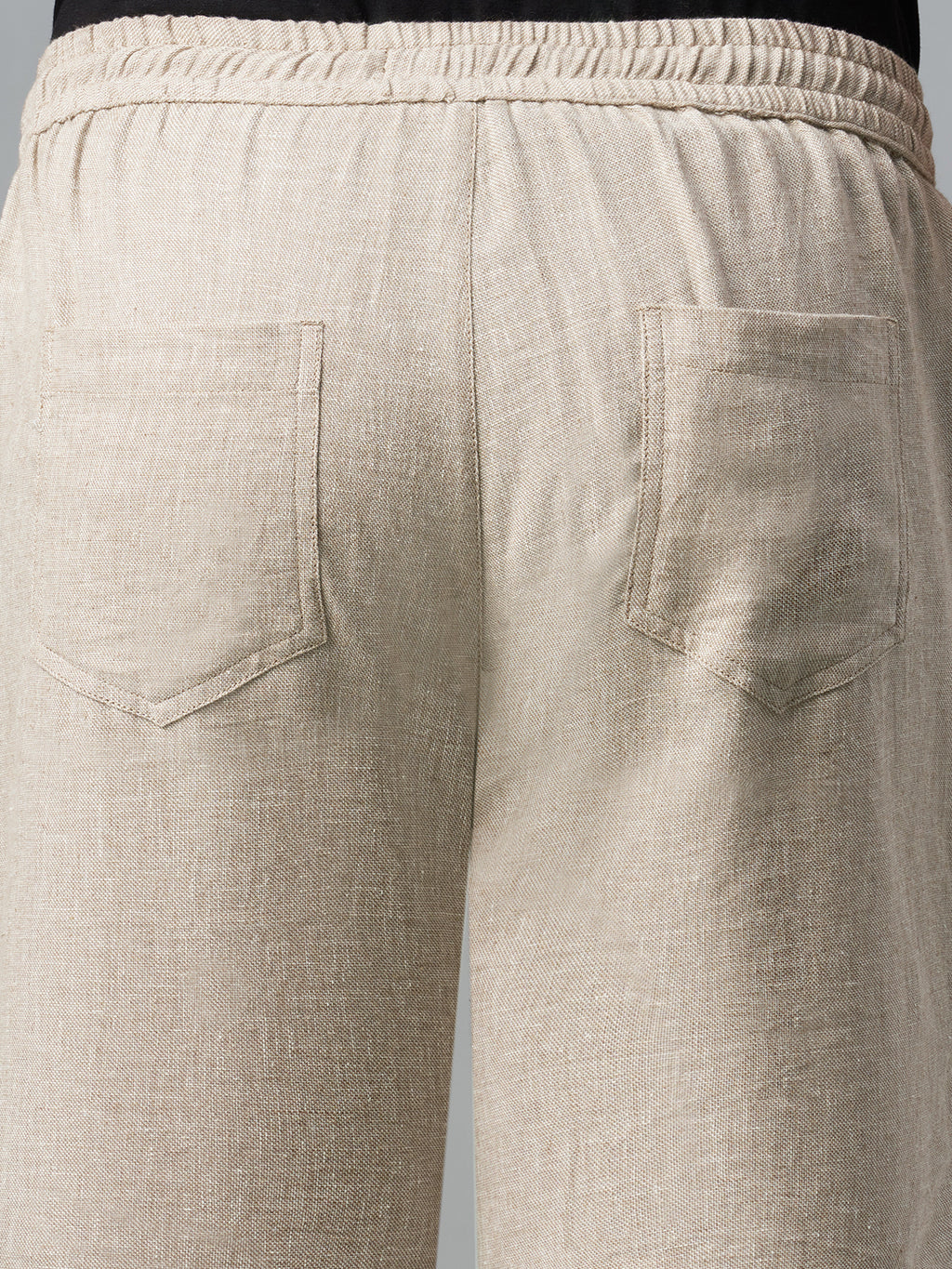 Men's Natural Cotton Linen Regular Fit Shorts