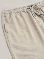 Men's Natural Cotton Linen Regular Fit Shorts