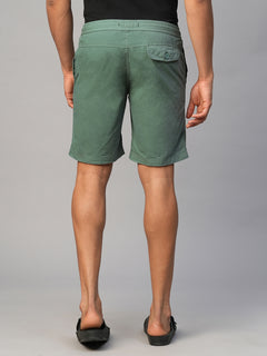 Men’s Cotton Regular Fit Back Pocket Short Green